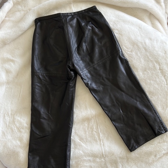 Vintage Y2K 90s Banana Republic super buttery soft leather capri pants 0 - Picture 7 of 7